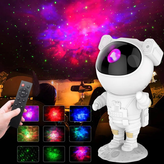 Astronaut Nebula Galaxy Light - Kids Night Projector Remote