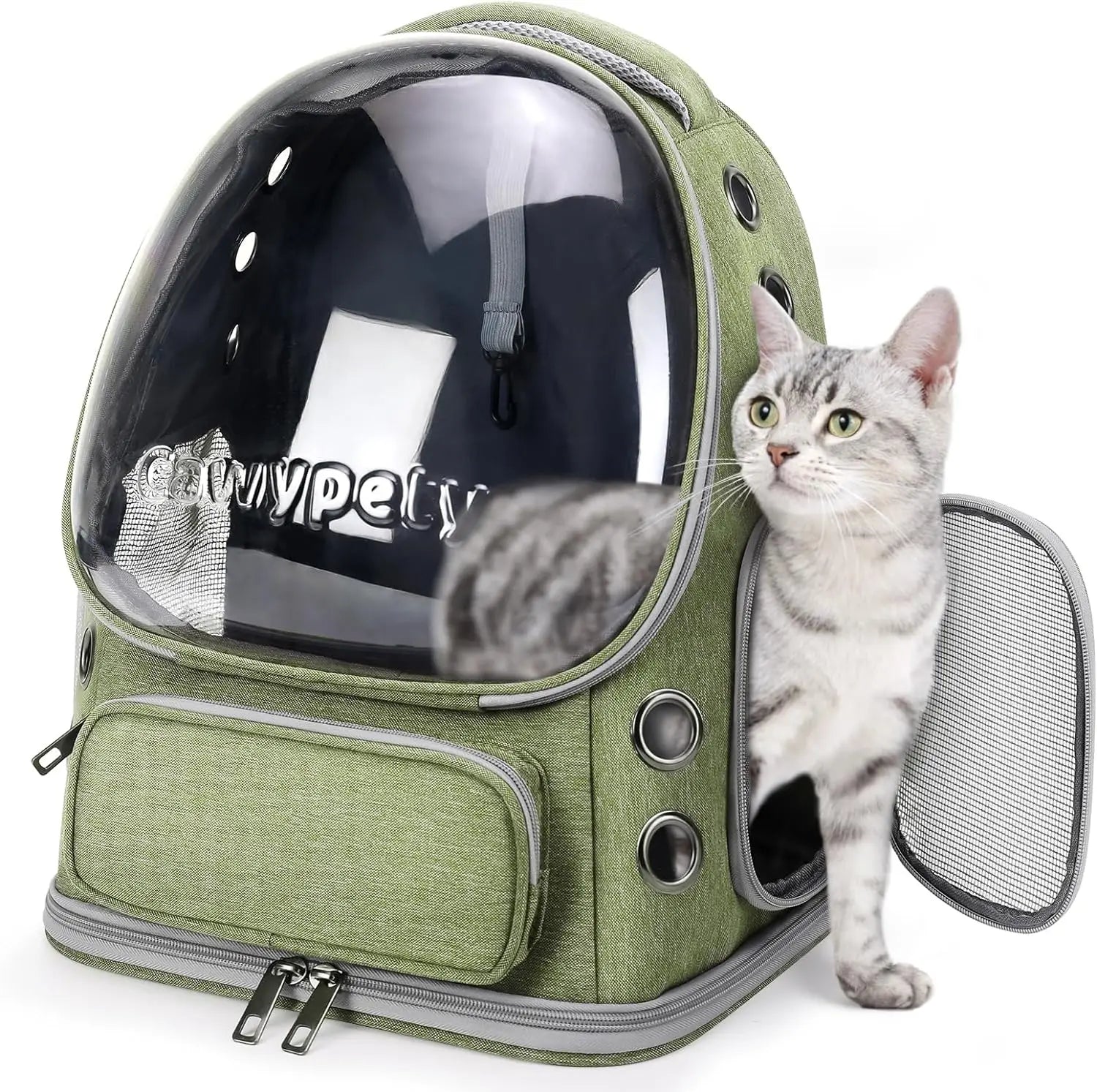 Transparent Cat Backpack: Space Capsule Design & Breathable