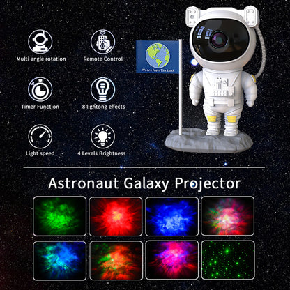 Astronaut Nebula Galaxy Light - Kids Night Projector Remote