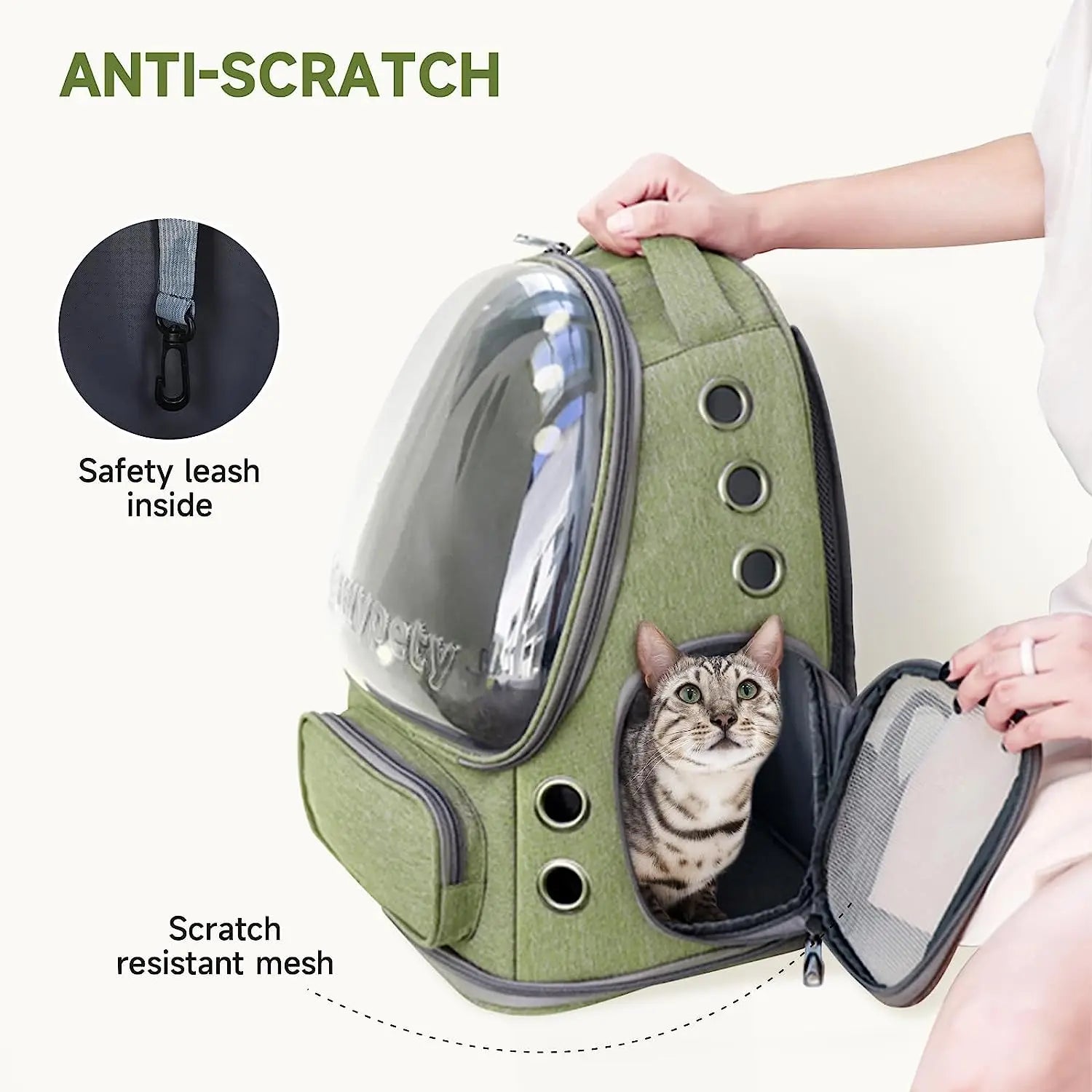 Transparent Cat Backpack: Space Capsule Design & Breathable