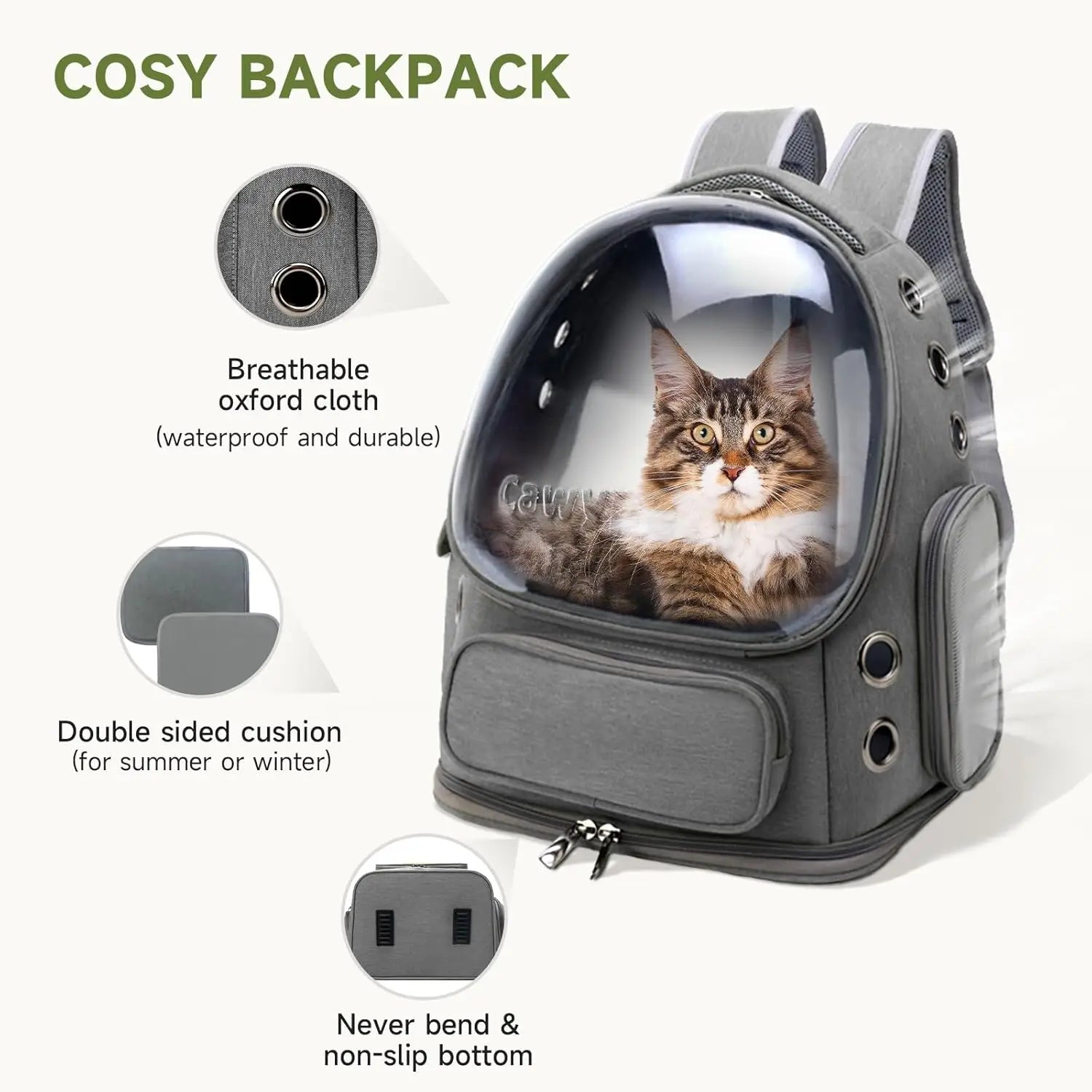 Transparent Cat Backpack: Space Capsule Design & Breathable