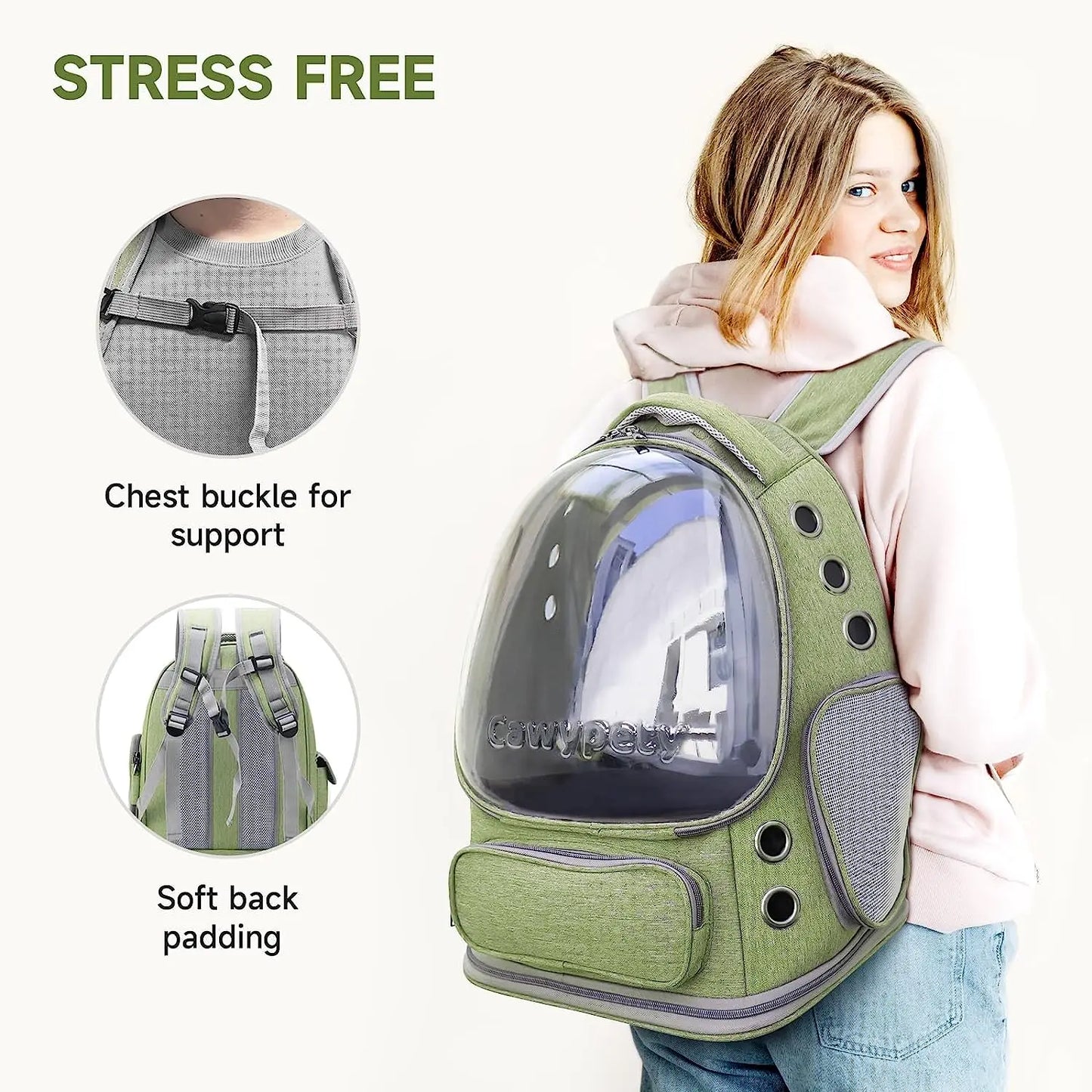 Transparent Cat Backpack: Space Capsule Design & Breathable